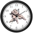Two Angels - Cherub, Angel or Cupid Theme Wall Clock by WatchBuddy Timepieces (Slate Blue Frame)