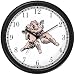 Two Angels - Cherub, Angel or Cupid Theme Wall Clock by WatchBuddy Timepieces (Slate Blue Frame)