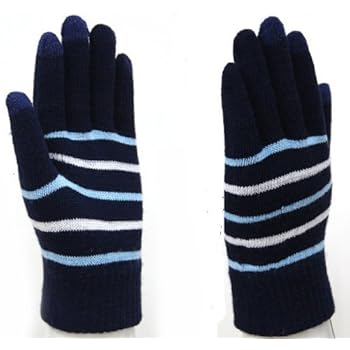 PicknBuy Gants tactile des doigts conductrice pour une utilisation avec tous les appareils électroniques à l'écran tactile (bleu avec bande) PicknBuy Gants tactile des doigts conductrice pour une utilisation avec tous les appareils électroniques à l'écran tactile (bleu avec bande)