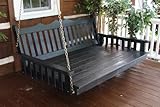 Outdoor 6' Royal English Garden Swing Bed - Oversized Porch Swing - PAINTED- Amish Made USA -White