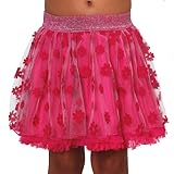 Lipstik Fuchsia Floral Soft Tulle Skirt Girl 8