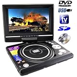 (7 Inch, 17.8 cm) Portable DVD Player - DVD, VCD, MP3, DIVX, Jpeg, Supports SD / MMC / USB, TV (PAL/NTSC), Built-in 300 Video Games
