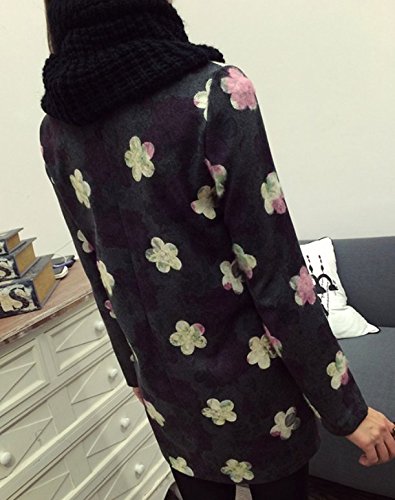 【ARINCO】 フラワー 花 桜 デザイン フェミニン ワンピース レディース グレー サイズ M L XL