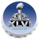 NFL 2012 Super Bowl XLVI in Indianapolis Bottle Cap Opener Magnet
