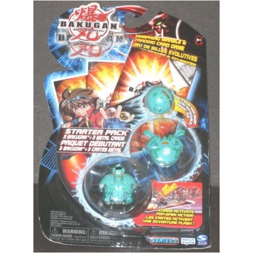 Tigrerra - Robotallian and Mystery Marble Green Bakugan Battle Brawlers Starter Pack Series 1 with 3 Metal Gate Cards images