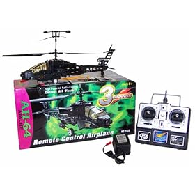 Apache AH-64 Longbow Military RC Helicopter (Black) 3 Channel by Remote control helicopter
