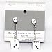 5mm to 10mm Dice Dangler Earrings, White w/Black