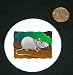 3" button / pin printed with floorboards, smiling, rat 3" button / pin printed with floorboards, smiling, rat