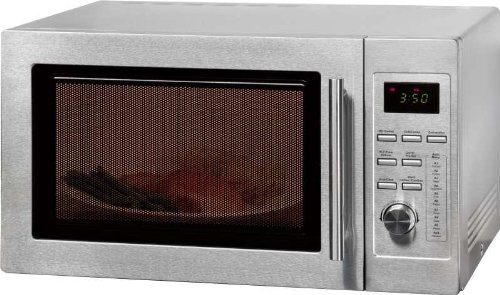 LUXUS EDELSTAHL MIKROWELLE, GRILL + HEISSLUFTFUNKTION, 900 WATT, 10 GARPROGRAMME, 25 LITER GARRAUM, 95 - MINUTEN - TIMER, KINDERSICHERUNG, SCHNELLSTARTPROGRAMM, NEU + OVP