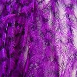 5 pcs New Fashion Grizzly Real Soft Natural Feather Hair Extension Color Purple