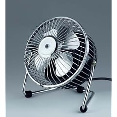 Mini-Tischventilator, chrom, Bl�tter alufarbig, H:16cm B:15cm