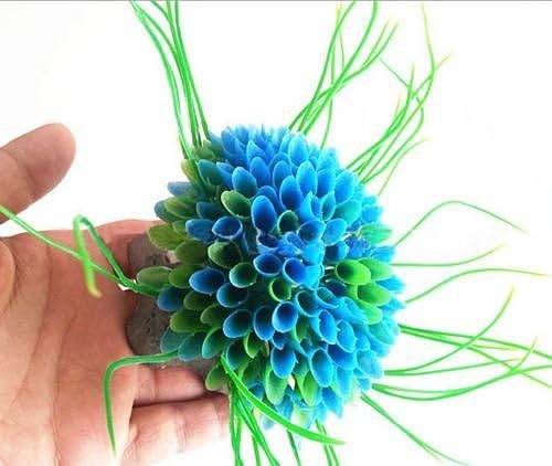 Hot Artificial Water Blue Plant Grass for Fish Tank Aquarium Plastic Decor Ornament no.029