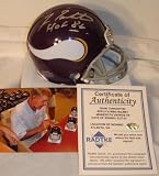 Fran Tarkenton Autographed/Hand Signed Minnesota Vikings Mini Helmet with HOF 86 Inscription
