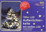 LED Lichterkette / 160 Birnen / innen + außen / weiß