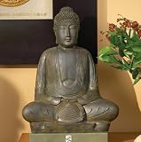 Bronze Finish Sitting Buddha Art Sculpture