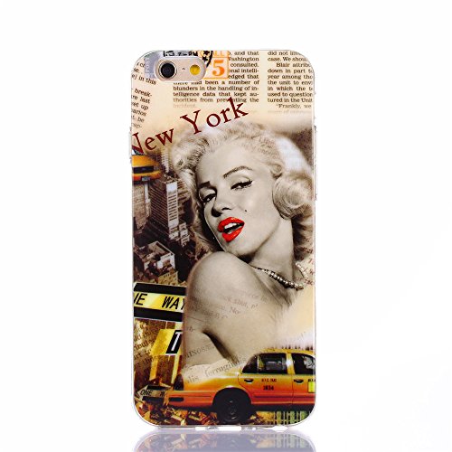 iPhone 6S Case,XYX [Drop Protection][Slim Fit] iPhone 6 Case [Marilyn Monroe in New York] Premium TPU Snap-On Shock Protection Case for iPhone 6 6S