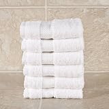 6 Pack Wash cloth set White – Heavy weight 