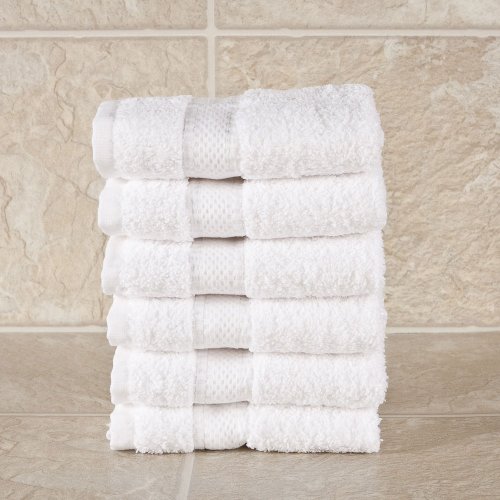 6 Pack Wash cloth set White - Heavy weight 625 gram 100% cotton terry 12x12 - Multi functional & great utility - use as dishtowels, mops, bar towels, in the kitchen, bathroom or just about anywhere - Buy 4 & get free delivery & save 46%