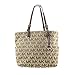 MICHAEL Michael Kors E/W Signature Tote,Beige/Ebony/Mocha,one size