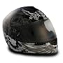 VCAN V136 Dark Angel Black Large Graphic Full Face Helmet