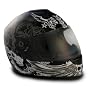 VCAN V136 Large Black Dark Angel Graphic Full Face Helmet