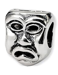 Reflection Beads Silver Tragedy Mask Entertainment Bead