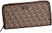 Women's DKNY Large Zip Around Wallet T&C Classics Chino/Brown