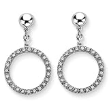 14K White Gold 1/3 ct. Diamond Circle Earrings