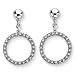 14K White Gold 1/3 ct. Diamond Circle Earrings