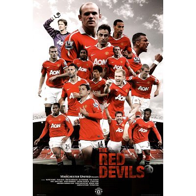 Manchester United Football Red Devils Sports Poster Print - 24x36