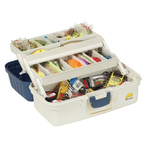 Plano 2-Tray Tackle Box(Blue Metallic/Off White)