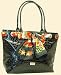 Gorgeous Designer Black Crocodile Tote with Designer Scarf - Vecceli Italy, by Ronella Lucci (AS-137)