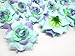 (24) Silk Blue Purple Roses Flower Head - 1.75