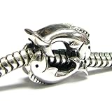 Sterling Silver Pisces Zodiac Bead For Pandora Troll European Charm Bracelets