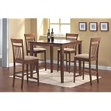 Coaster Casual Contemporary Style Counter Height Dining, 5-Piece Set