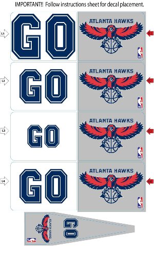 Atlanta Hawks Animated 3-D Auto Spin-Flags