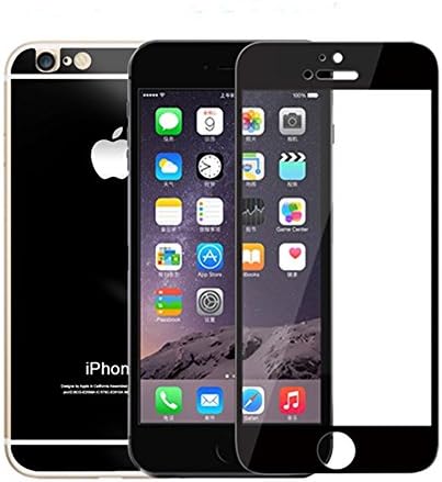 Heast(TM) For apple Iphone 6 4.7inch Screen Protector,ucanfix Electroplating Mirror Effect Front & Back Tempered Glass Screen Protector for Iphone 6 4.7 Inch (Black)