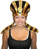 Egyptian Pharoah Black & Gold Headpiece Costume HAT