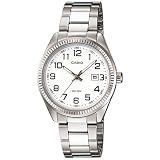 Casio Women's LTP1302D-7BV Silver Stainless-Steel Quartz Watch with White Dial