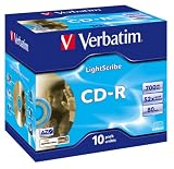 Produkt-Bild: Verbatim Light Scribe CD-R 700MB 52x Speed Surface CD-Rohlinge im Jewel Case 10er Pack
