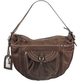 Fossil Handbag - Weekender Leather Hobo (Color: Espresso)