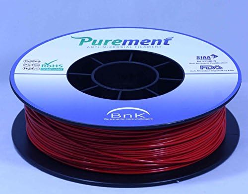 PUREMENT BNK-PMTR175 Anti Microbial PLA Filament - 1.75mm - Red