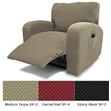 Stretch Pique Recliner Slipcover Chair Taupe SSP-3