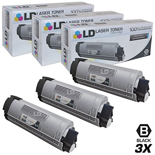 LD © Compatible Replacements for Okidata 43324404 (Type C8) Set of 3 High Yield Black Laser Toner Cartridges for use in Okidata OKI C5500n, C5650dn, C5650n, C5800, C5800Ldn, and C5800n Printers