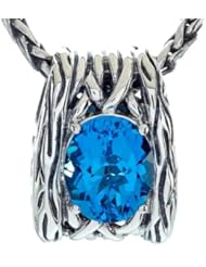 Balissima By Effy Collection Sterling Silver Blue Topaz Pendant Necklace