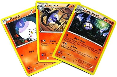 Pokemon Black & White Next Destinies Chandelure Single Card Evolution Set #18, 19 & 20