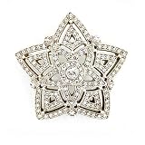 Swarovski Crystal Silver Star Brooch