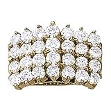 18K Yellow Gold Diamond Ring/Band - 3.92 Ct.