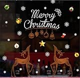 （エウィリ）EVERY クリスマス壁飾り 壁紙飾り 雰囲気満点　ウォールステッカー　ベッドルーム リビングルーム 部屋装飾　ウォールステッカー　　ウォールペーパー　XMAS　おしゃれ　　ガラス窓ステッ