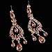 Yazilind Chandelier Silver Plated Pear Cut Cubic Zirconia CZ Flawless Post Dangle Earrings